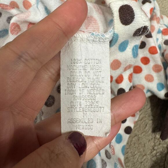 Y2K FANG Polka Dot Ringer Tee S Coquette Indie Sleaze Core Retro - Picture 8 of 8